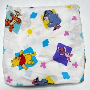Vintage Winnie the Pooh Fitted Crib Sheet Disney Eeyore Piglet Tigger